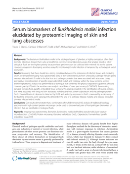 Burkholderia Mallei