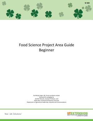 Food Science Project Area Guide: Beginner W