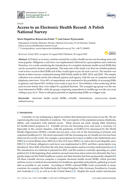 Access to an Electronic Health Record: a Polish National Survey