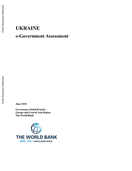 UKRAINE Public Disclosure Authorized E-Government Assessment