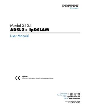 Model 3124 ADSL2+ Ipdslam User Manual