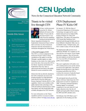 CEN Update News for the Connecticut Education Network Community