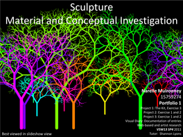 Sculpture Material and Conceptual Investigation