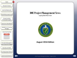 DOE Project Management News PM EVM Roadside Assists Acquiring Minds Want to Know
