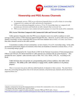 Viewership and PEG Access Channels