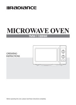 Microwave Oven Tmw-1100Nm