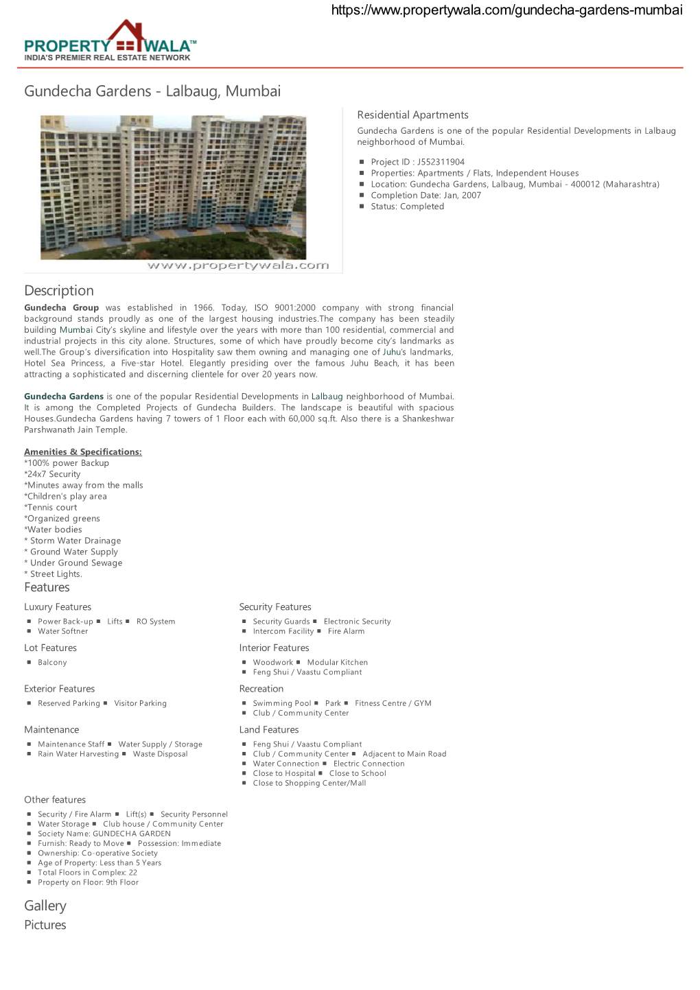 Gundecha Gardens - Lalbaug, Mumbai Residential Apartments Gundecha Gardens Is One of the Popular Residential Developments in Lalbaug Neighborhood of Mumbai