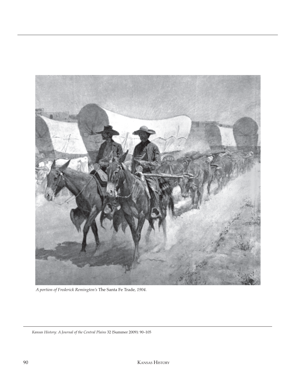 A Portion of Frederick Remington's the Santa Fe Trade, 1904