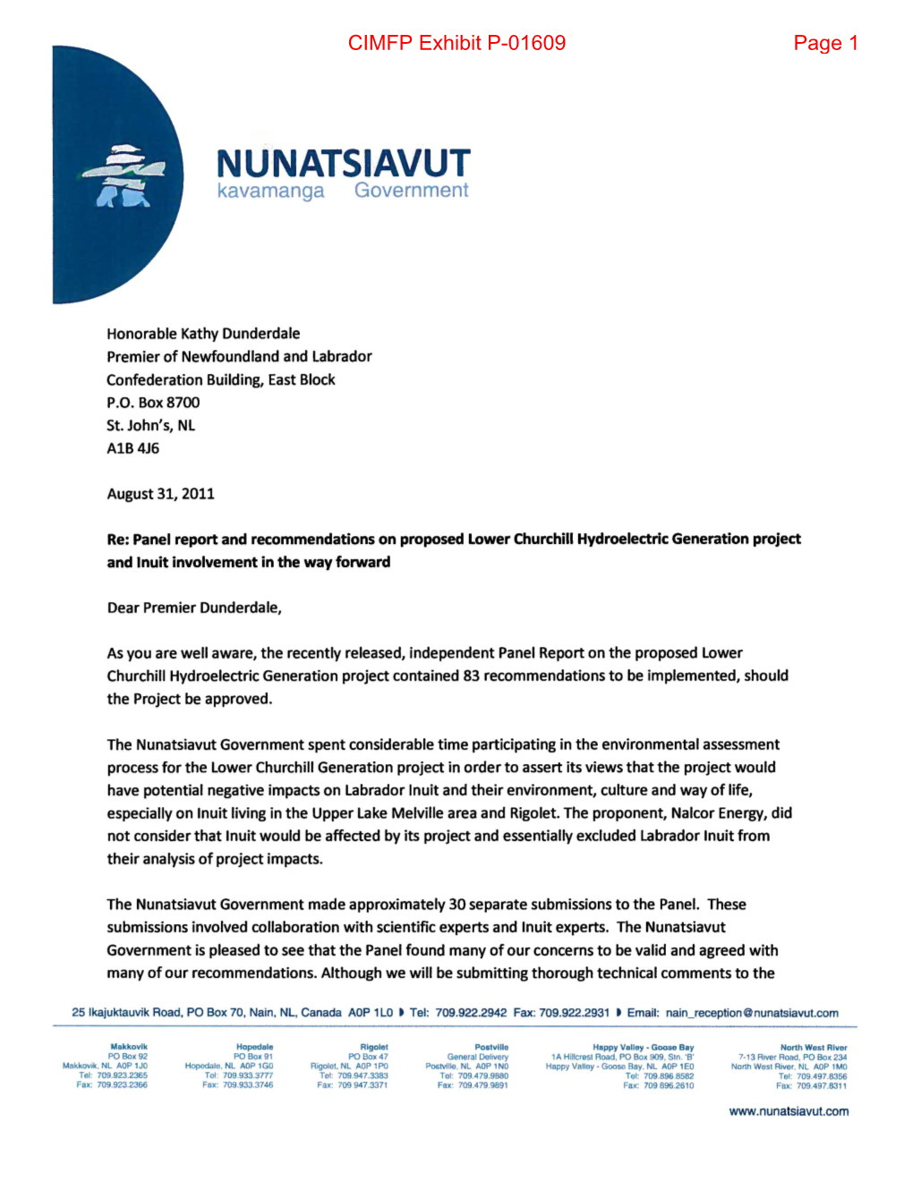 NUNATSIAVUT Kavamanga Government