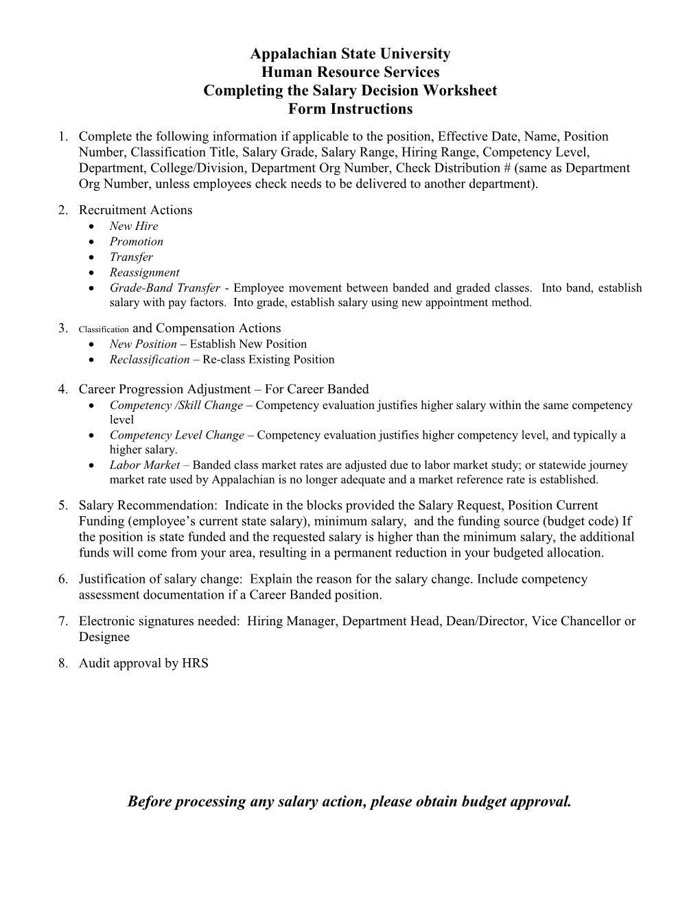 Career-Banding Salary Decision Worksheet