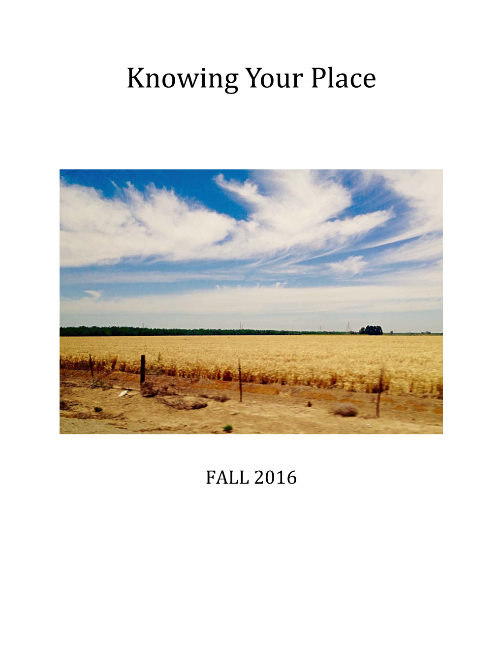 Knowing Your Place