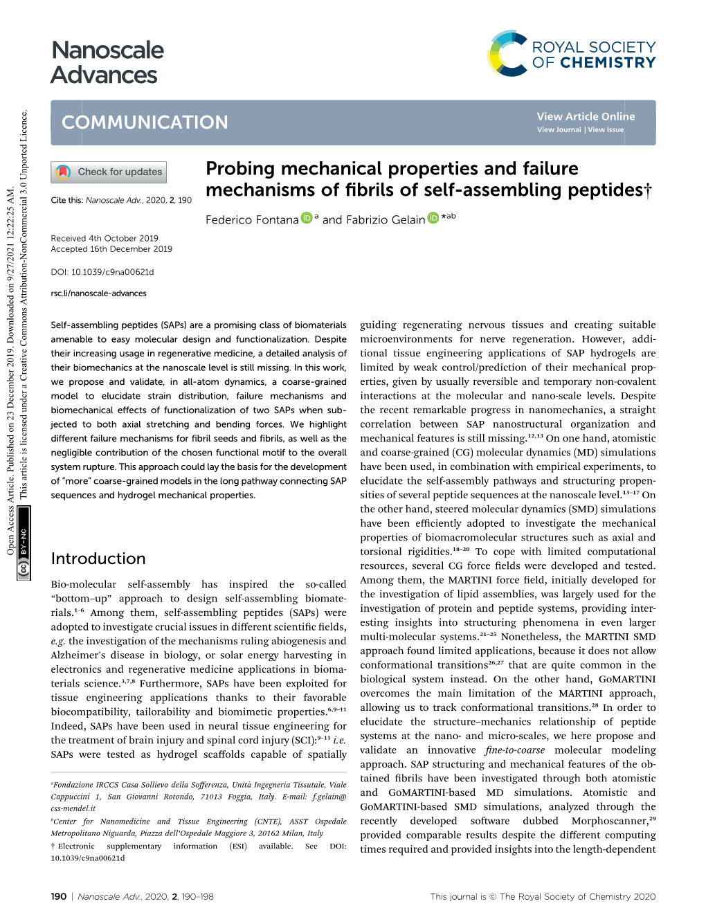 Probing Mechanical Properties and Failure Mechanisms of Fibrils of Self-Assembling Peptides