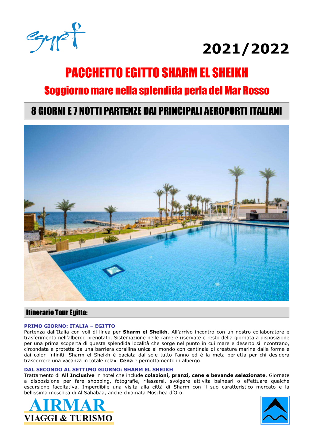 Pacchetto Egitto Sharm El Sheikh