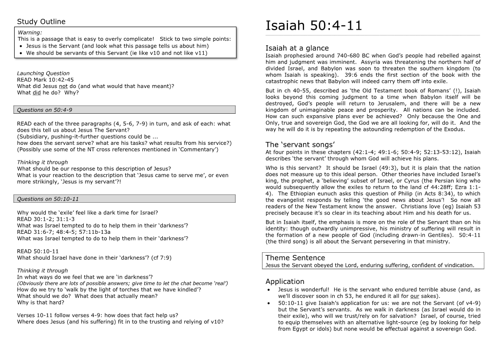 Isaiah 50:4-11