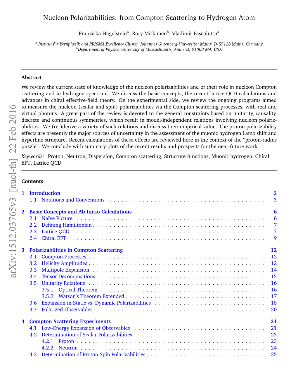 Nucleon Polarizabilities: from Compton Scattering to Hydrogen Atom