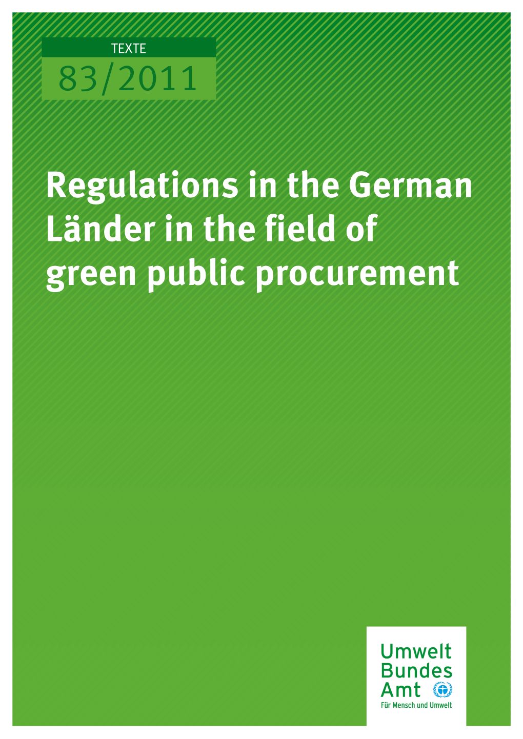 Regulations in the German Länder in the Field of Green Public Procurement
