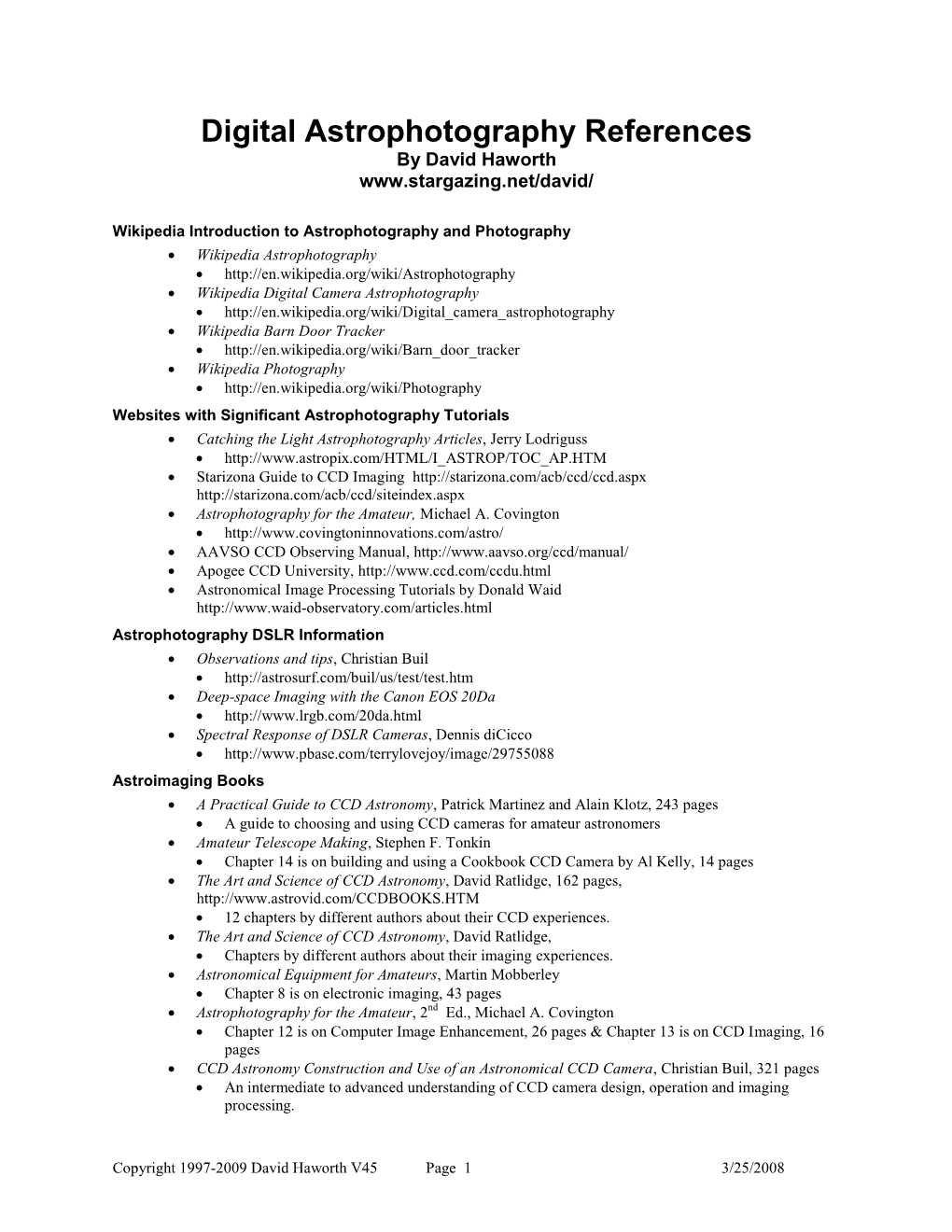 CCD Astronomy, Patrick Martinez and Alain Klotz, 243 Pages  a Guide to Choosing and Using CCD Cameras for Amateur Astronomers  Amateur Telescope Making, Stephen F