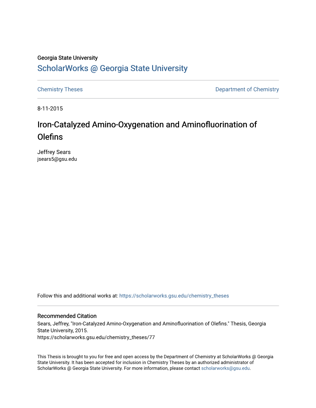 Iron-Catalyzed Amino-Oxygenation and Aminofluorination of Olefins