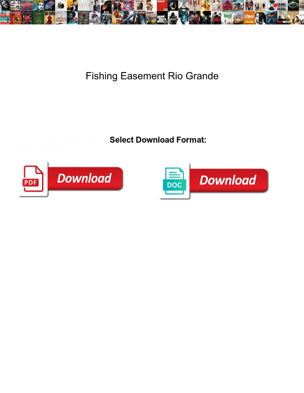 Fishing Easement Rio Grande
