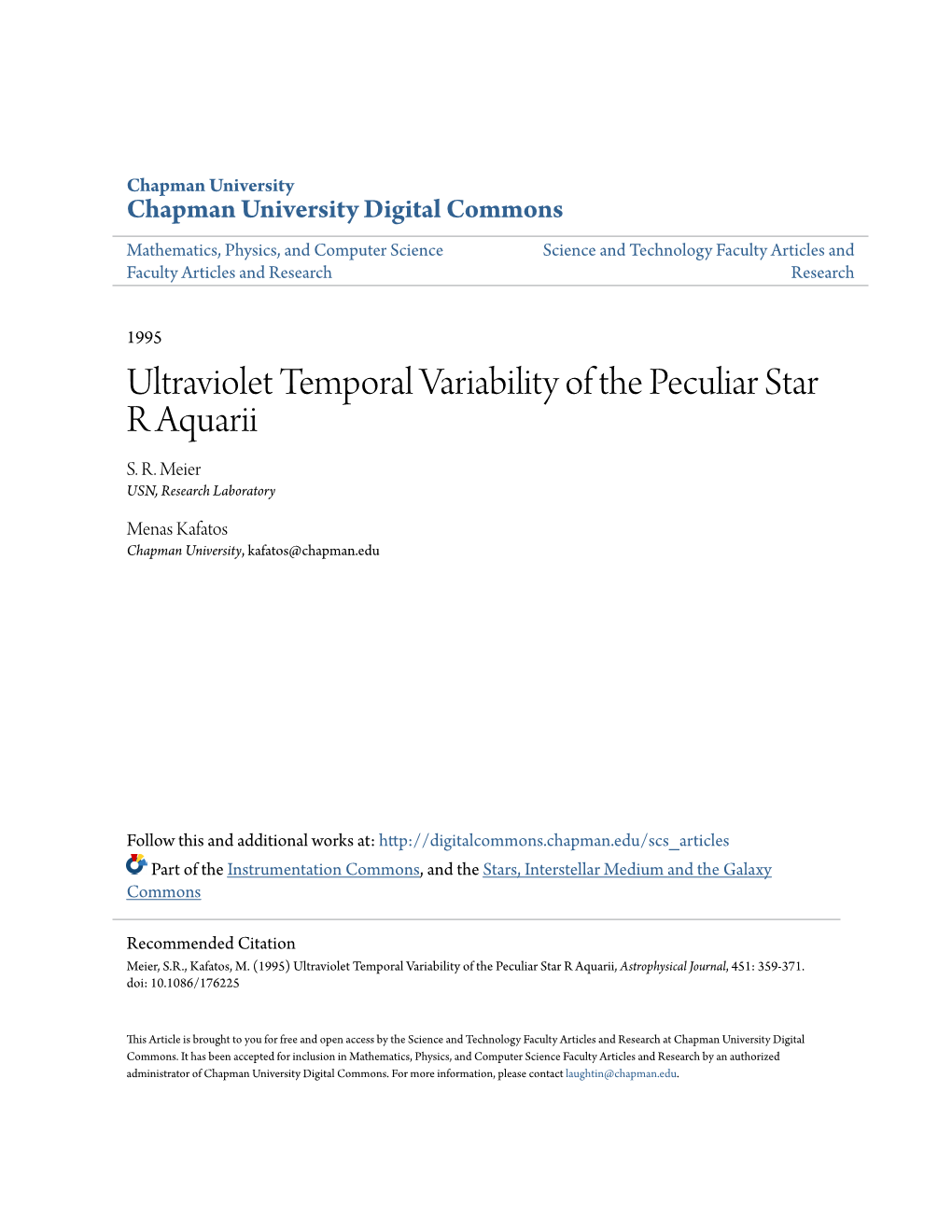 Ultraviolet Temporal Variability of the Peculiar Star R Aquarii S