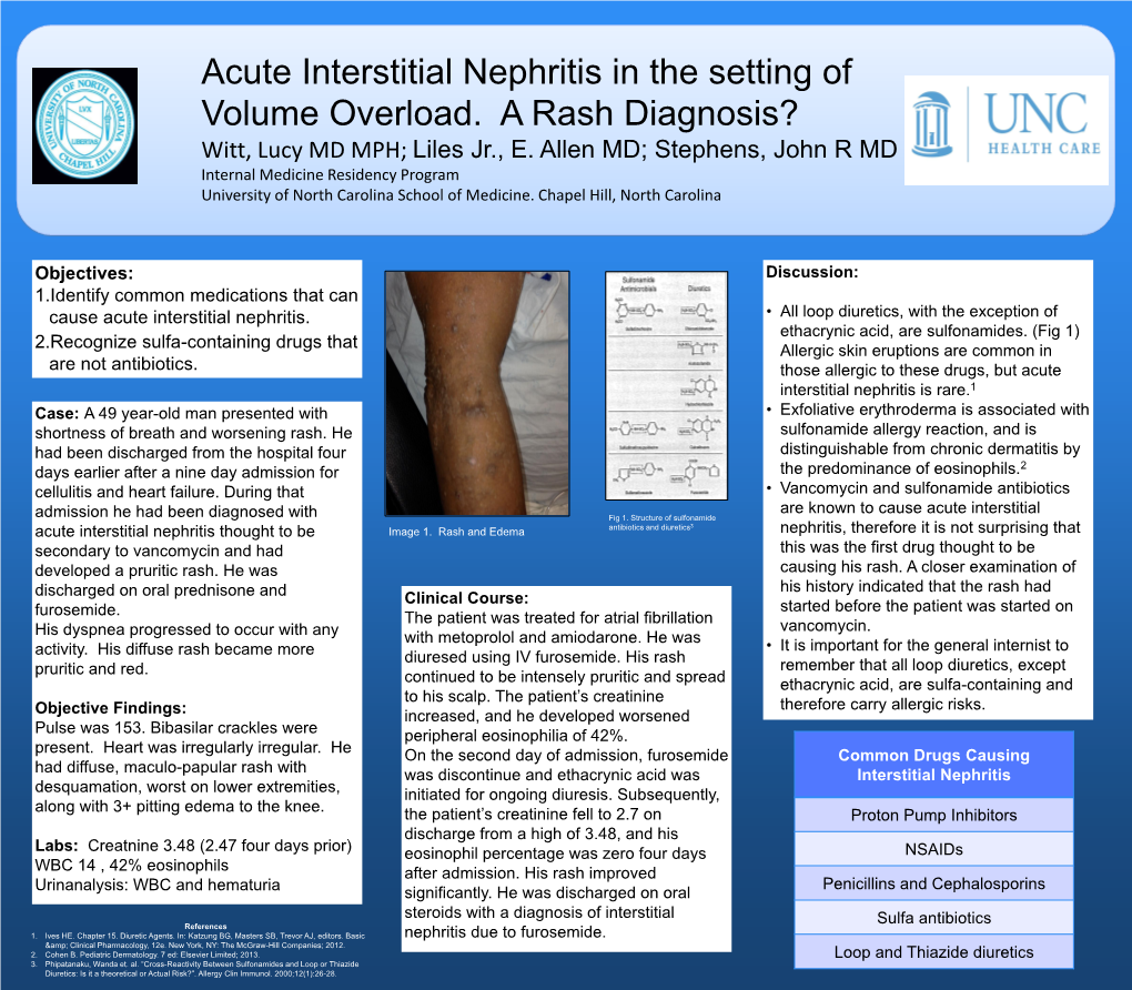 Acute Interstitial Nephritis in the Seeting of Volume Overload