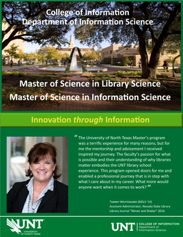 Library Science Master of Science in Information Science