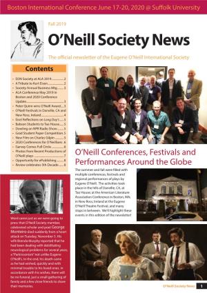 O'neill Society News