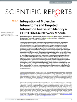 Integration of Molecular Interactome and Targeted Interaction Analysis To