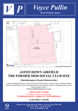 Aston Down Airfield the Former Mod Social Club Site