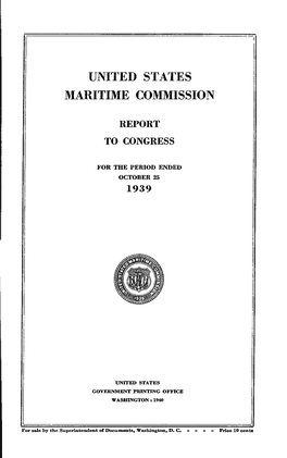 Annual Report for Fiscal Year 1939