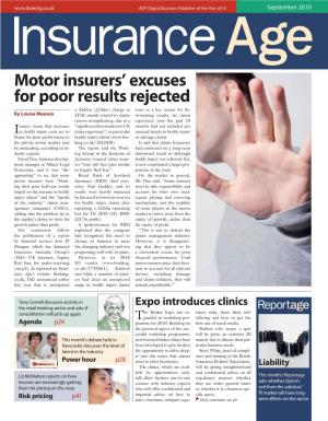 Motor Insurers' Excuses for Poor Results Rejected