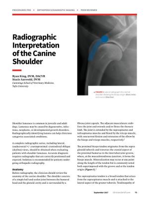 Radiographic Interpretation of the Canine Shoulder