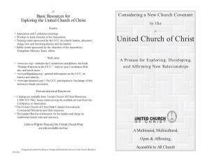 Considering a New Church Covenant in the United Church Of