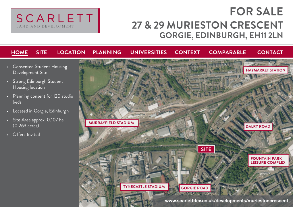 For Sale 27 & 29 Murieston Crescent Gorgie, Edinburgh, Eh11 2Ln