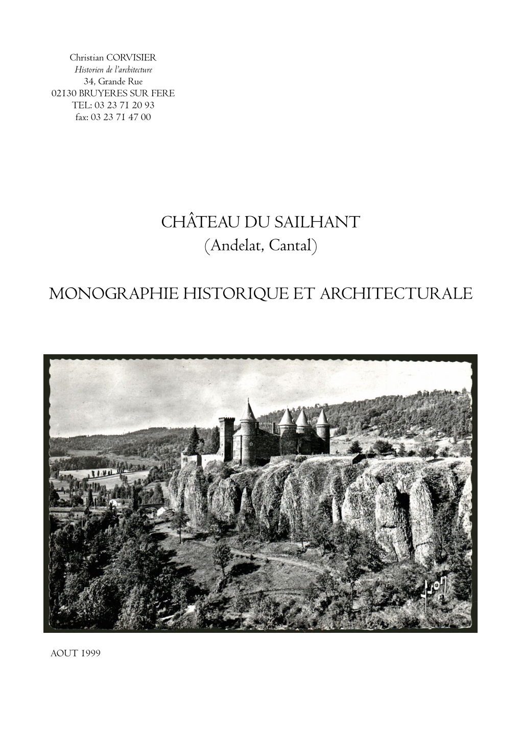 CHÂTEAU DU SAILHANT (Andelat, Cantal)