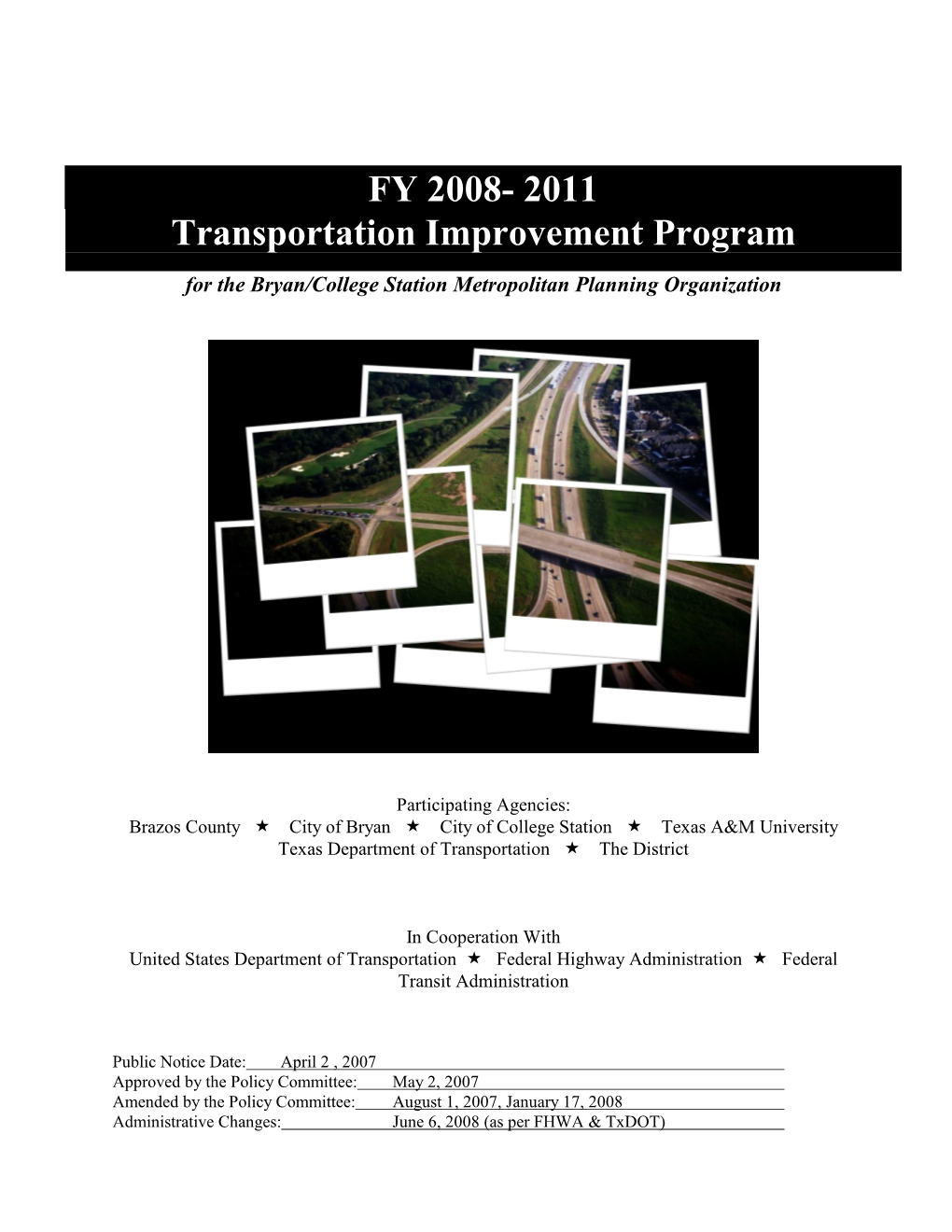 FY 2008- 2011 Transportation Improvement Program