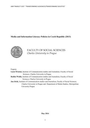Media and Information Literacy Policies in Czech Republic (2013)