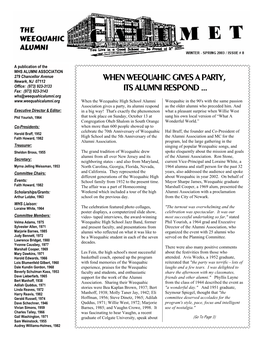 8-Weequahic Newsletter Winter 2003-Pdf.Lwp