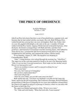 The Price of Obedience