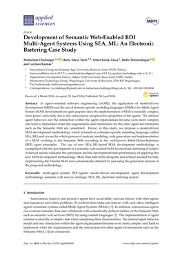 Development of Semantic Web-Enabled BDI Multi-Agent Systems Using SEA ML: an Electronic Bartering Case Study
