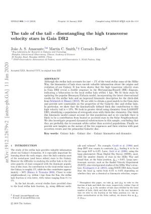Disentangling the High Transverse Velocity Stars in Gaia DR2