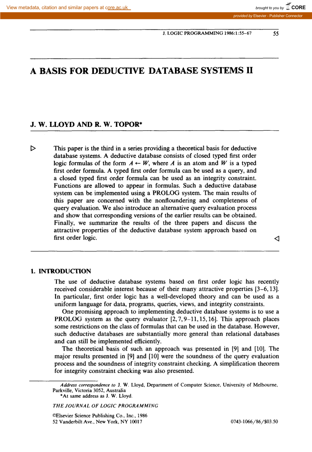 A Basis for Deductive Database Systems Ii