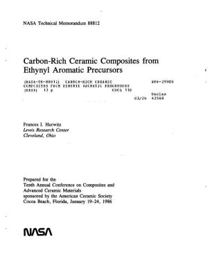 Carbon-Rich Ceramic Composites from Ethynyl Aromatic Precursors