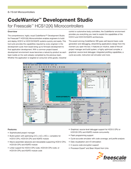 Codewarrior Overview