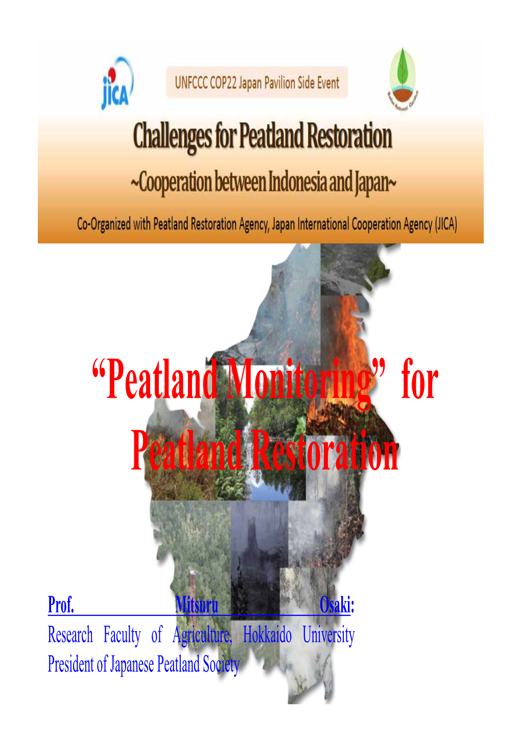 For Peatland Restoration