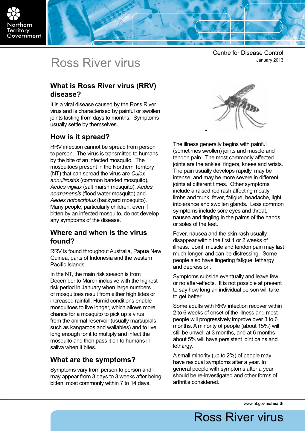 Ross River Virus January 2013