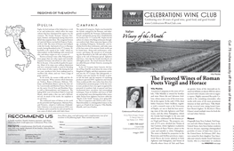 Celebrations Wine Club Celebrate@ Maggio 2009 75 Pelican Way G1 Way 75 Pelican 1-800-700-6227 San Rafael, CA 94901 San Rafael, Italian