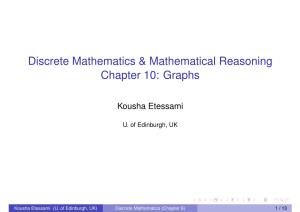 Discrete Mathematics & Mathematical Reasoning Chapter 10: Graphs