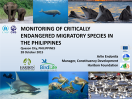 Monitoring of Critically Endangered Migratory