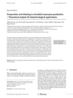 Cooperation and Cheating in Exoenzyme Production By